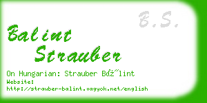 balint strauber business card